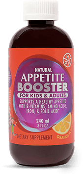 Bottle of liquid appetite booster